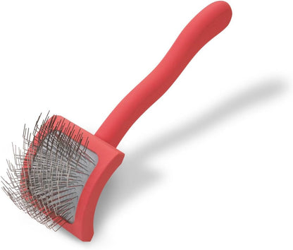 Chris Christensen Big G Dog Slicker Brush for Dogs (Goldendoodles, Labradoodles, Poodles), Groom like a Professional, Fluff Detangle Style, Saves Time Energy, Coral, Large16
