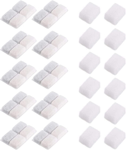 Furrybaby Pet Water Fountain Carbon Filters, Replacement Filters, 6 Pack | Eco Activated Carbon Filters Hair, Residues & Odors, Softens Drinking Water. Only Fits Furrybaby Square White Fountain6