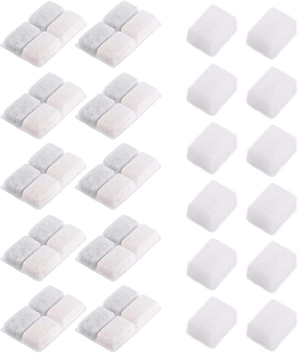 Furrybaby Pet Water Fountain Carbon Filters, Replacement Filters, 6 Pack | Eco Activated Carbon Filters Hair, Residues & Odors, Softens Drinking Water. Only Fits Furrybaby Square White Fountain6