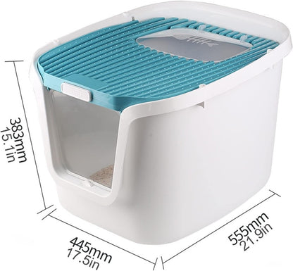Dog Potty Training Toilet ﻿ Cat Litter Box Top Entry Type Pan with Scoop Large Anti-Splashing Closed Potty Suitable for 12.5KG(C)2