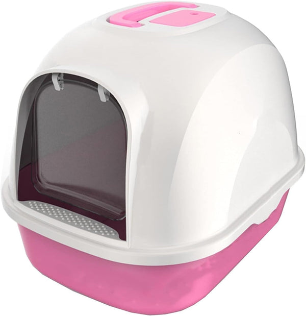 Dog Potty Training Toilet ﻿ Fully Enclosed Hooded ​Litter Pan with Front Entry Odor Close Door Cat Litter Box Scoop Supplie(A)1