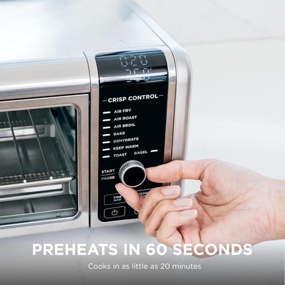 Ninja Digital Air Fry Countertop Oven, 8-In-1, XL, Silver, SP101 | Air Fry, Air Roast, Broil, Bake, Toast, Bagel, Dehydrate, Keep Warm, 1800W, Flip up & Away5
