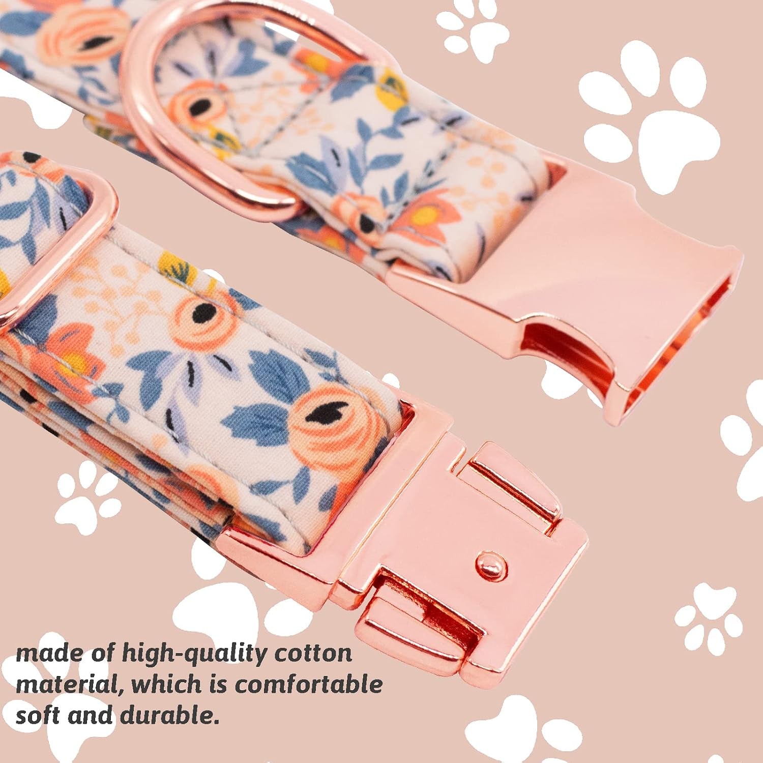 dog-collar-and-leash-set-girls-adjustable-puppy-collars-with-floral-bow-tie-for-small-medium-large-female-dogs-orange-flower-s