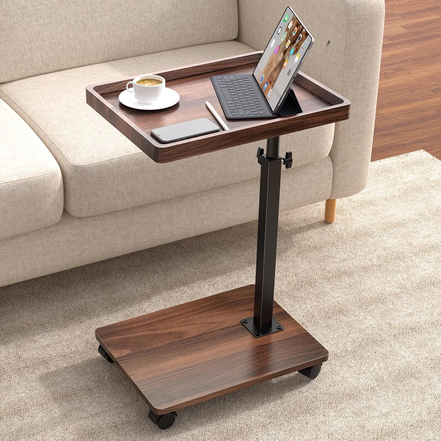 c-table-end-table-adjustable-height-360-swivel-tv-tray-table-for-small-spaces-couch-tables-that-slide-under-c-shaped-side-tables-living-room-and-bedroom-for-sofa-bed-chair-snack-1-walnut-brown