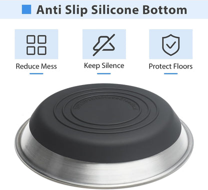 2 Packs Premium Stainless Steel Dog Bowls - Non-Slip, 2.5 Cups Capacity, Durable and Safe for Your Beloved Pet7