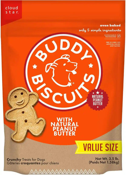 Buddy Biscuits Crunchy Dog Treats, Peanut Butter, 3.5 Lbs. Bag1