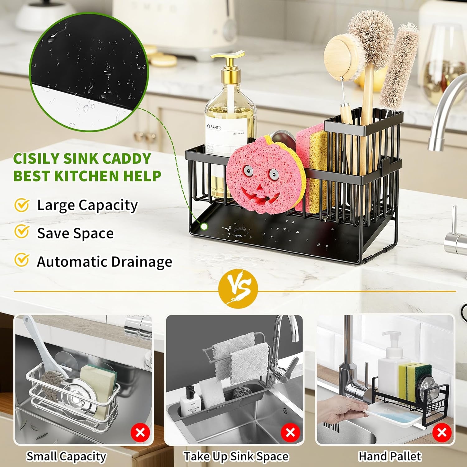 sponge-holder-for-kitchen-sink-smiley-face-sink-caddy-with-removable-brush-holder-self-draining-sponge-caddy-for-sponge-soap-dish-brush-scrubber-kitchen-essentials-and-gadgets