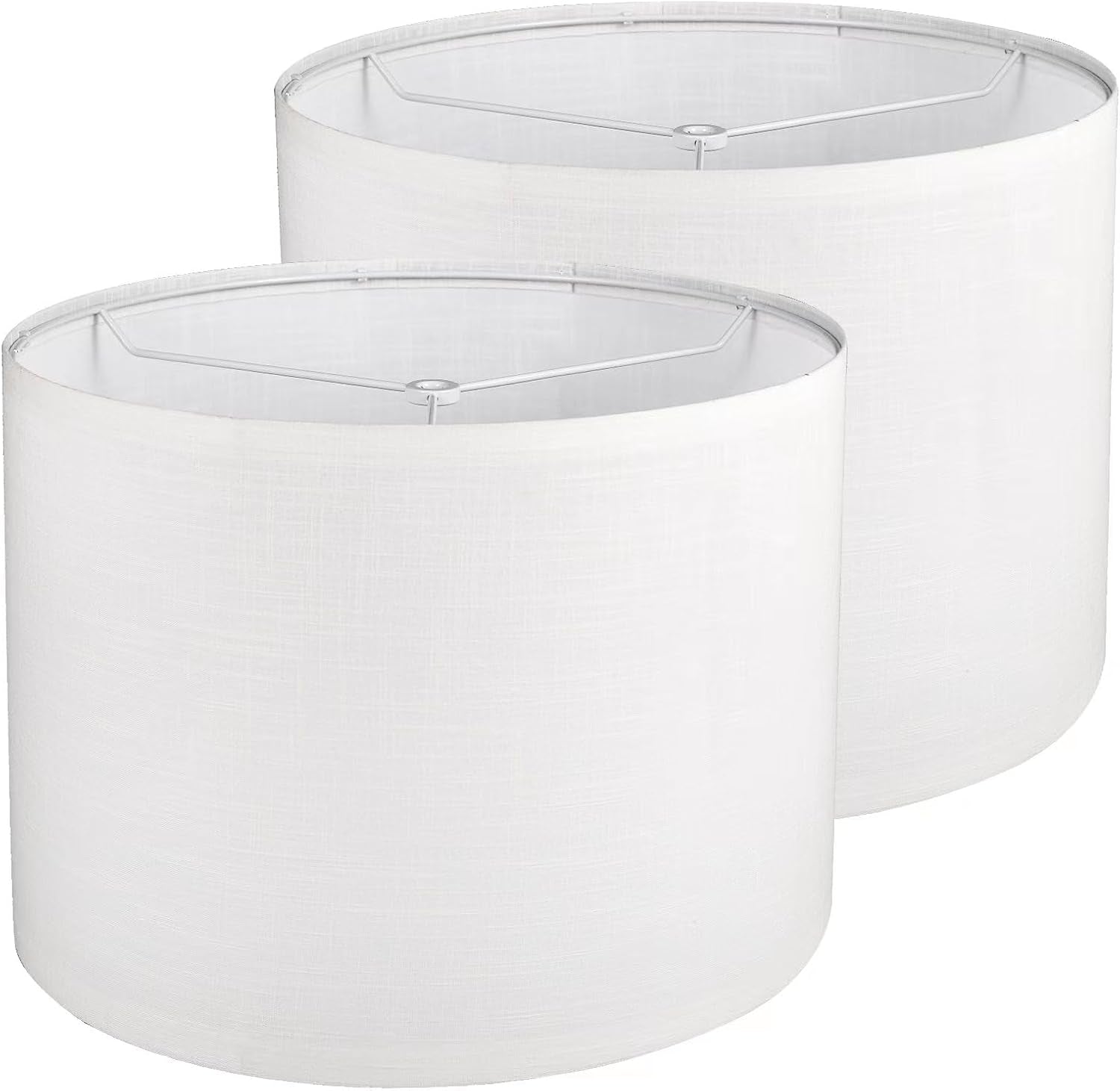 drum-lamp-shades-set-of-2-white-line-lamp-shades-for-table-lamps-floor-lamp-13-top-x-13-bottom-x-10-high-large-fabric-lamp-shades-easy-assembly-replacement-lampshades