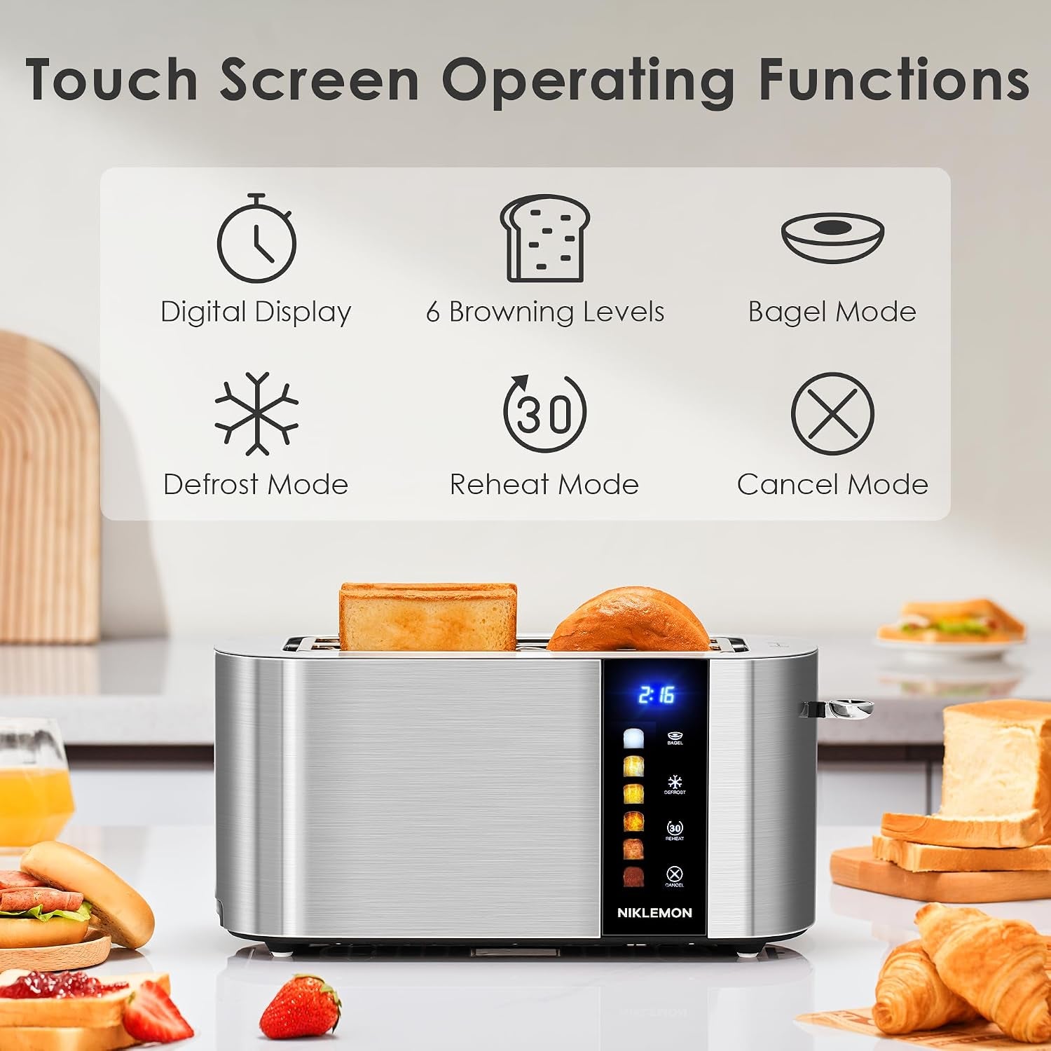 4-slice-toaster-full-stainless-steel-toaster-with-led-display-touch-buttons-with-long-extra-wide-slots-bagel-defrost-reheat-cancel-functions-removable-crumb-tray-1300w