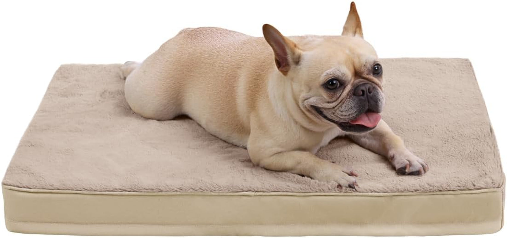 ksiia-orthopedic-dog-bed-for-large-dogs-with-waterproof-lining-grey-35x22-deluxe-soft-plush-dog-crate-bed-washable-pet-mat-with-removable-cover-egg-crate-foam-for-large-dogs-sleeping-relaxing
