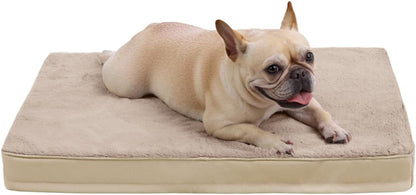 KSIIA Orthopedic Dog Bed for Large Dogs with Waterproof Lining, Grey, 35X22 | Deluxe Soft Plush Dog Crate Bed, Washable Pet Mat with Removable Cover & Egg Crate Foam for Large Dogs Sleeping & Relaxing30