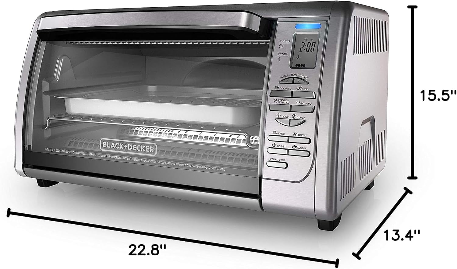 black-decker-countertop-convection-toaster-oven-8-one-touch-cooking-functions-stainless-steel