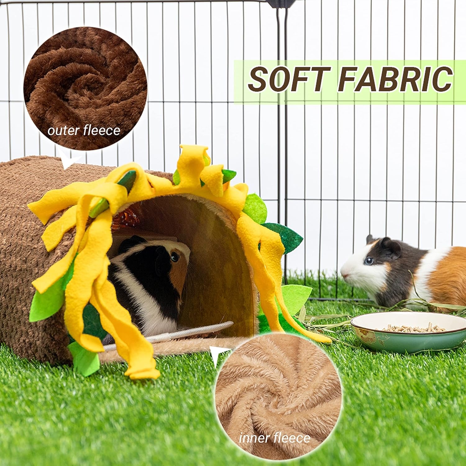 guinea-pig-hideout-fleece-tunnel-house-small-pet-cage-accessories-soft-play-sleep-small-animal-hideout-tube-cozy-bed-nest-for-hamster-rat-chinchilla-hedgehog