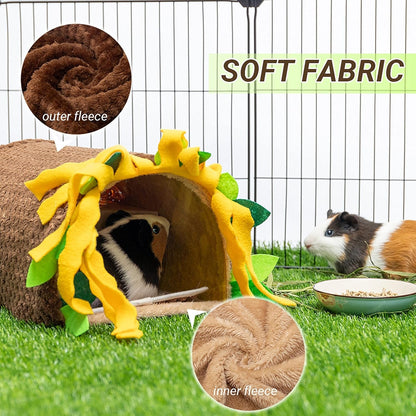 Guinea Pig Hideout, Fleece Tunnel House Small Pet Cage Accessories | Soft Play & Sleep Small Animal Hideout Tube, Cozy Bed Nest for Hamster Rat Chinchilla Hedgehog3