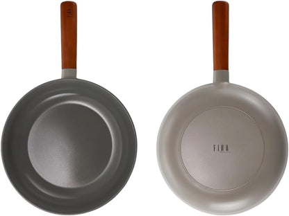 FIKA Nonstick 10-Inch Stir Fry Wok with Wood Handle, Healthy Cooking Induction Compatible Cookware for All Stovetops, Kitchen Essential Nonstick Ceramic Coating Skillet, Made in Korea ( 26Cm Wok )3