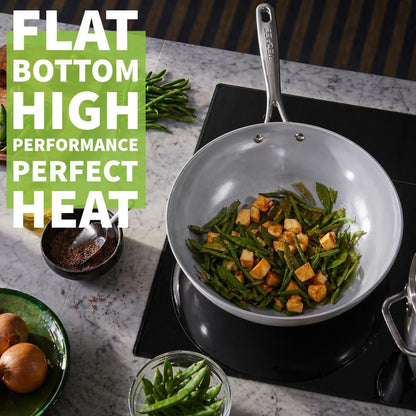 - Ceraterra 12" Ceramic Nonstick Flat Bottom Wok/Stir-Fry Pan - PFOA, PTFE, PFAS Free, Dishwasher and Oven Safe, Made in Korea (12-In)8