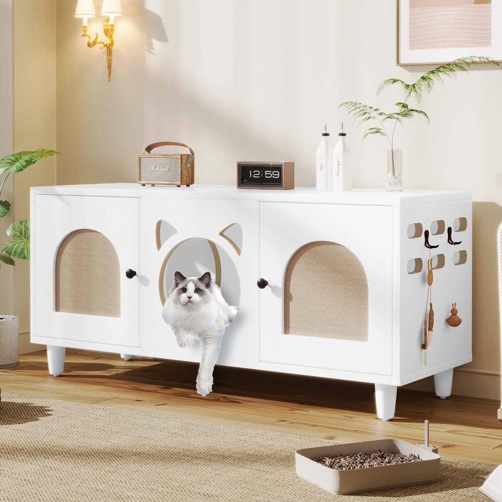 anwick-cat-litter-box-enclosure-cabinet-furniture-modern-2-in-1-wooden-cat-house-cabinet-with-storage-hook-and-scratch-board-white