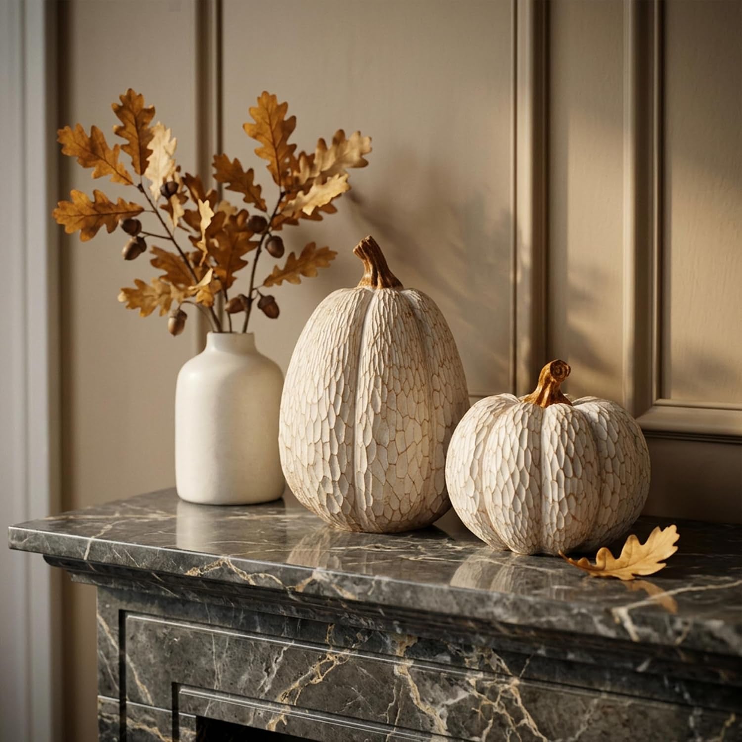 fall-pumpkin-decor-set-of-2-resin-pumpkins-thanksgiving-decor-elegant-textured-white-pumpkins-fall-decor-accent-for-thanksgiving-table-centerpiece-mantel-shelf-and-autumn-home-decor