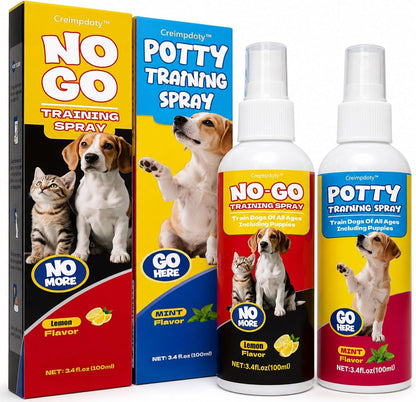 Dog Potty Training Spray Set, Dog Pee Spray (2-Pack), Stops Urination & Marking, Indoor & Outdoor Potty Training for Dogs & Puppies, Essential Tools for Dog Training, 1.7 Fl Oz9