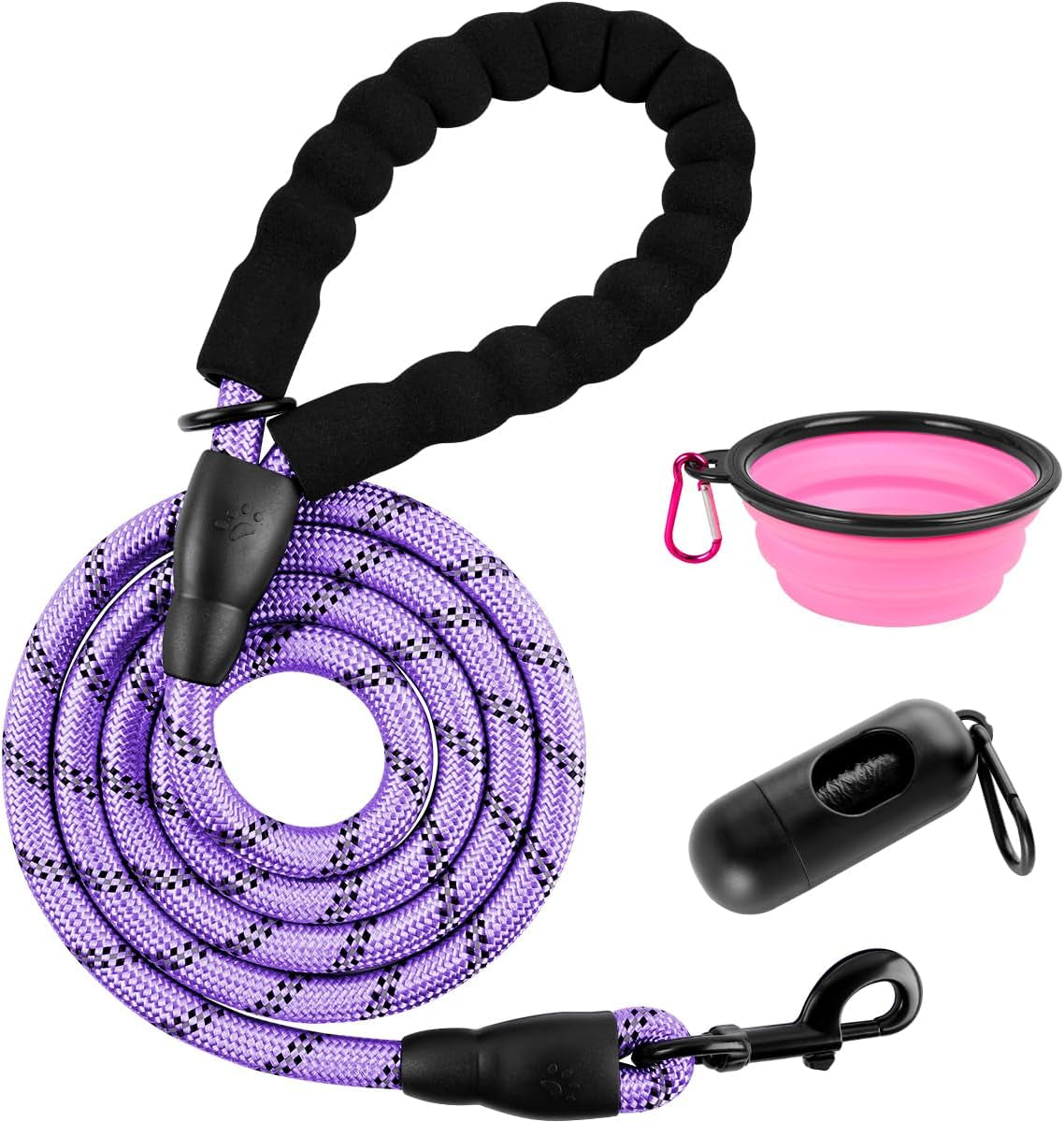barkbay-dog-leashes-for-large-dogs-heavy-duty-dog-leash-4-5-6-ft-with-comfortable-padded-handle-and-highly-reflective-threads-for-medium-large-dogs-walking-training-running-5ft-1-2-pink