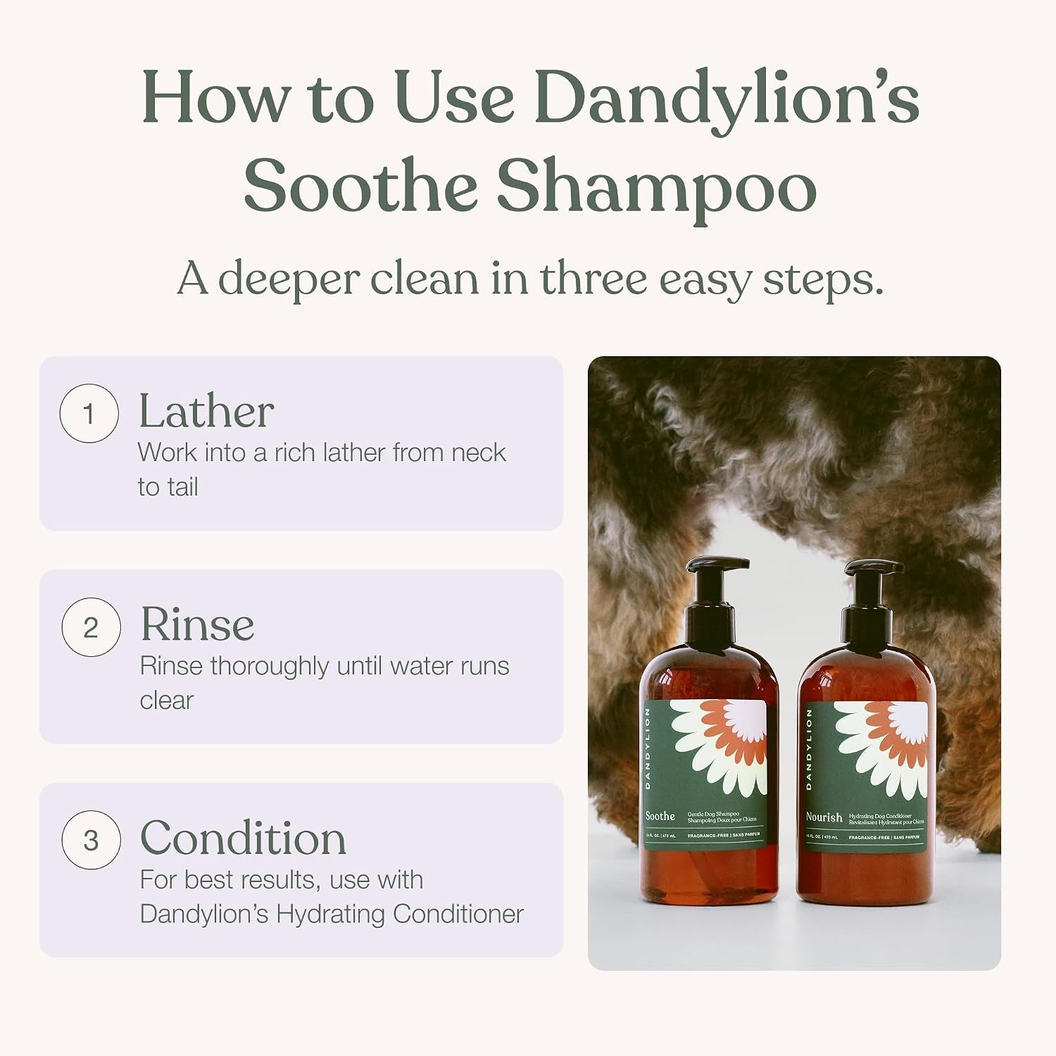 dog-shampoo-soothe-gentle-cleansing-hydrating-sensitive-skin-16-fl-oz-dandylion-pet-shampoo-fragrance-free-ph-balanced-plant-derived-formula-for-dry-coats-and-all-coat-types-dog-bath-supplies
