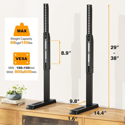 Universal TV Legs, Table Top TV Stand Base with Height Adjustable | for Most 37-90 Inch Tvs, Holds up to 150Lbs with Cable Management, Max VESA 800X600Mm, Black7