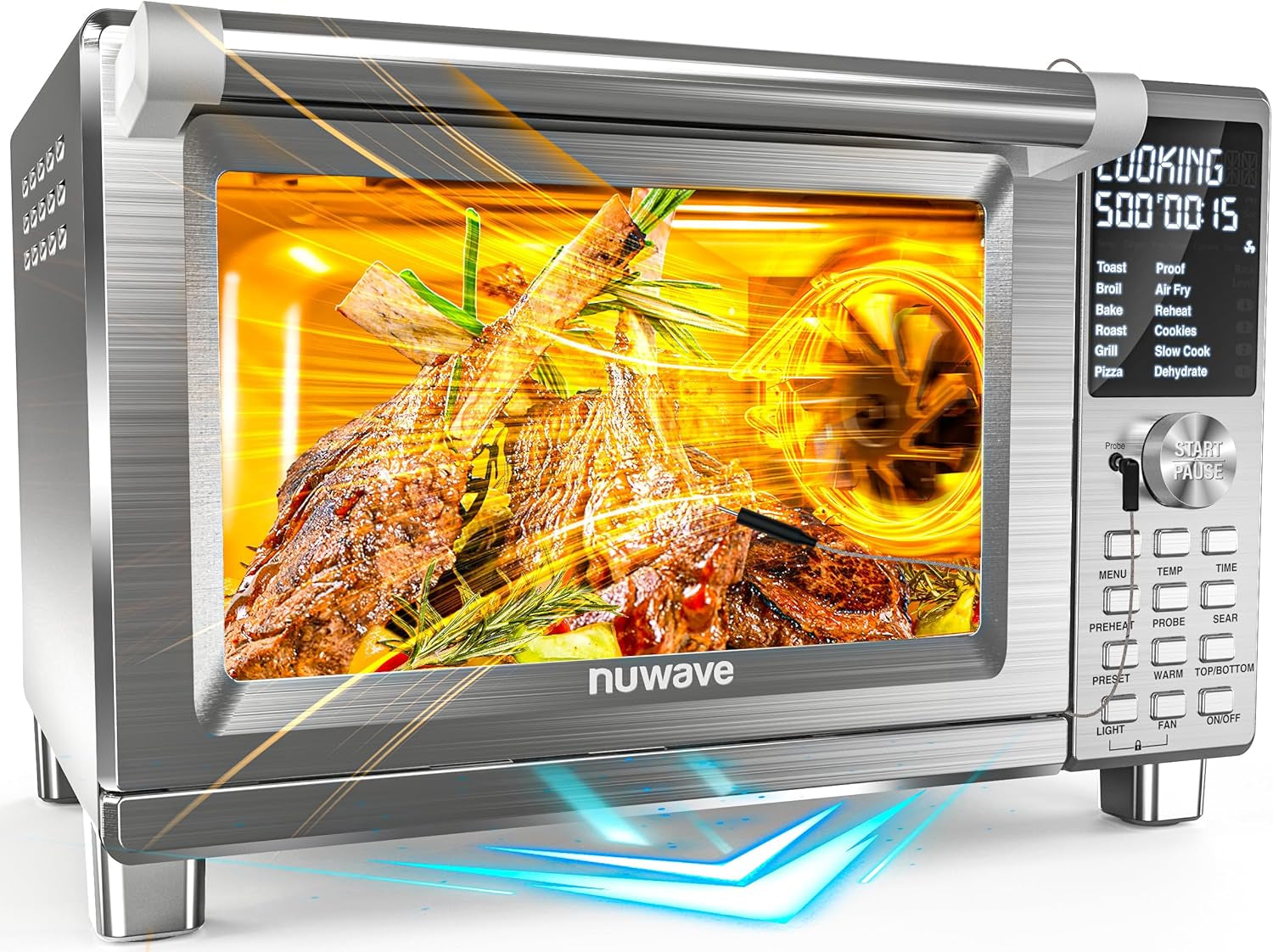 bravo-xl-pro-air-fryer-toaster-oven-w-grill-combo-2026-new-system-ultra-fast-convection-35-crispier-2x-more-even-142-presets-50-500f-smarter-probe-pfas-free-30qt-stainless-steel