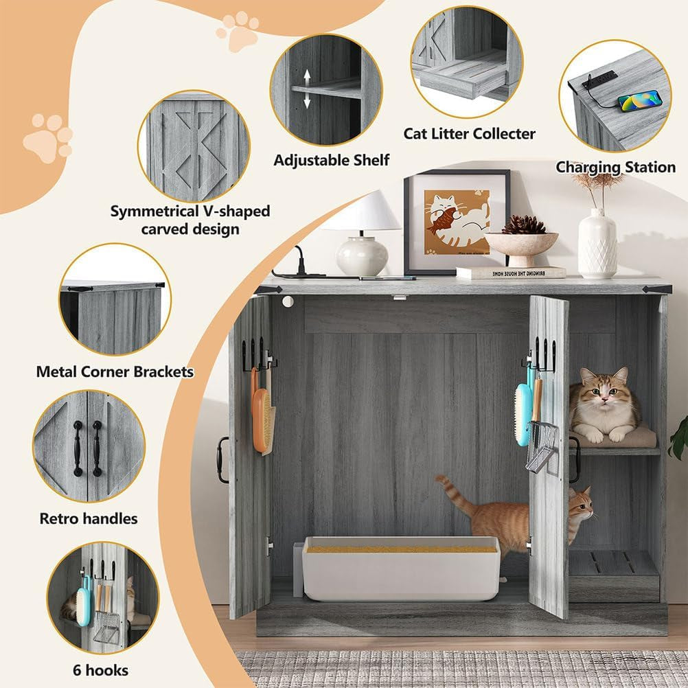 extra-large-cat-litter-box-enclosure-with-litter-collector-hidden-litter-box-furniture-cabinet-with-power-outlet-storage-shelves-cat-house-for-automatic-litter-boxes-gray