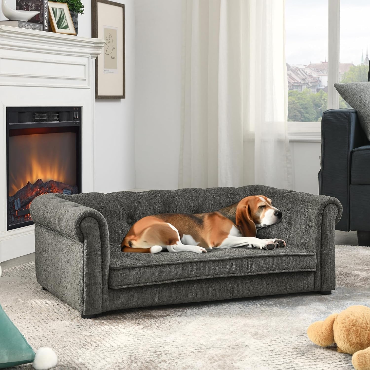 39-75-modern-pet-sofa-with-backrest-and-armrests-comfortable-foam-cushion-dog-couch-for-small-and-medium-dogs-stable-leg-design-for-living-room