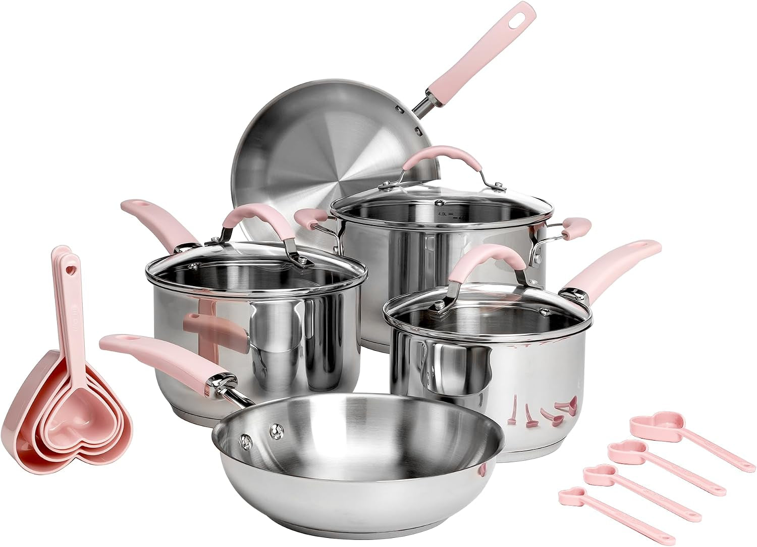 stainless-steel-pots-and-pans-set-with-stay-cool-pink-handles-tempered-glass-lids-bonus-heart-shaped-measuring-cups-and-spoons-dishwasher-safe-cookware-10-piece-set