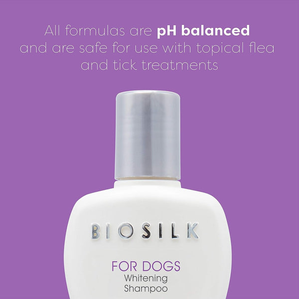 Biosilk Silk Therapy Whitening Dog Shampoo, Brightening Pet Shampoo with Silk Protein for White and Light Colored Coats, Enhances Shine and Softness, Ph Balanced Dog Wash, 12 Fl Oz | Brightening Formula with Silk Protein Enhances Shine and Softness for White and Light Coats3