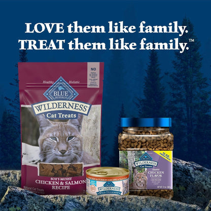 Blue Buffalo Wilderness Grain Free Soft-Moist Chicken & Salmon Cat Treats, 2-Oz. Bag10