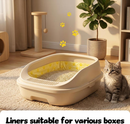 Extra Large Cat Litter Box Liners 120 Count (6 Rolls), Drawstring Cat Litter Bags for Automatic Litter Box, Leakproof & Odorless for Multi-Cat Household, Cats and Dogs 23.6" X 19.7"5