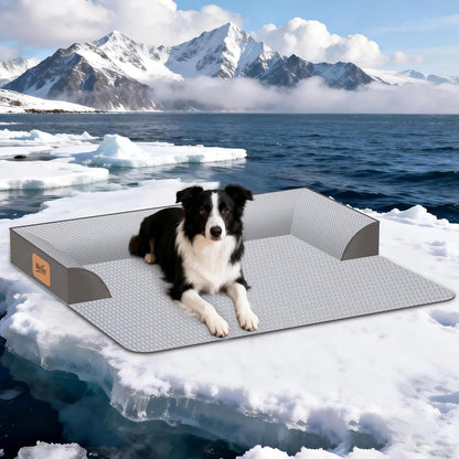 Large Dog Bed for Couch, Cooling Orthopedic Dog Bed, Removable Washable Cover, Waterproof Lining, Non-Slip Bottom, Dog Sofa Bed with Extended Mat, Size: 41"*37"*4.9"8