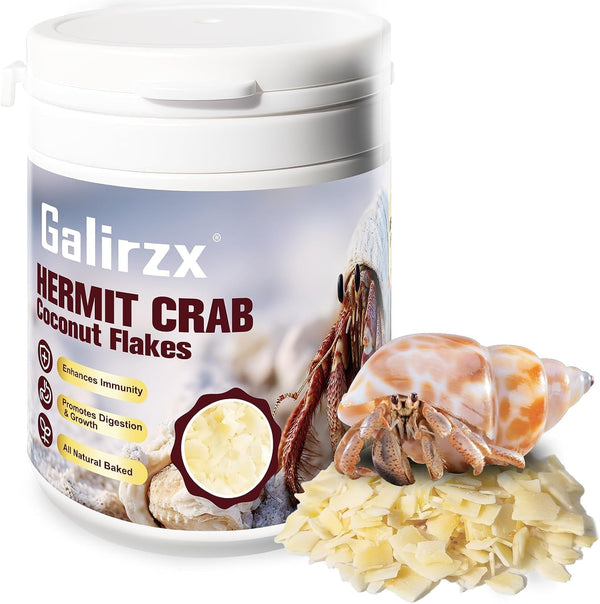 Hermit Crab Food – Baked Coconut Treat, Natural Dried Coconut Flakes for Hermit Crabs, Healthy, Additive-Free, Easily Digestible, Crispy Snack | 60G1