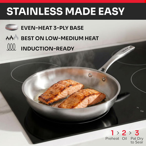 17-Piece Stainless Steel Pots and Pans Set, Tri-Ply Ultra-Clad Pro | Cookware Set, Induction Ready, Oven Safe, Even-Heat Aluminum Core, Includes Skillets, Saucepans, Dutch Oven, Stockpot4