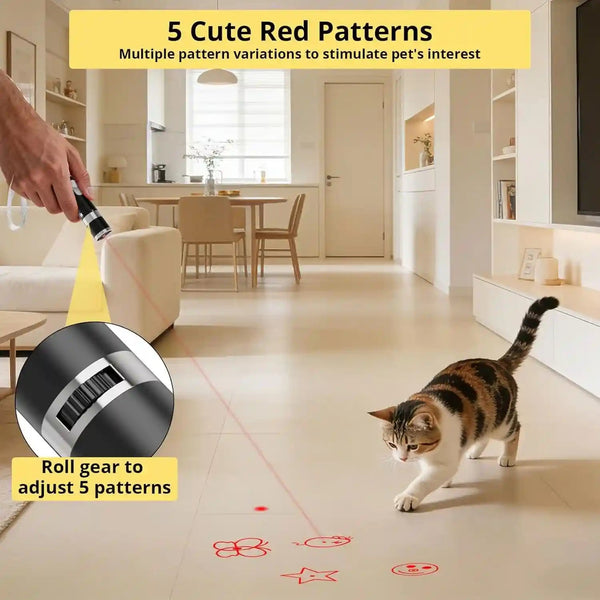 UMSIS Cat Toy, 2 Pieces, Distinctive Black Painted Metal Casing with Paw Print Design, Rechargeable, 7 Adjustable Patterns, Interactive Chase Toy for Indoor Cats & Dogs Training and Exercise3