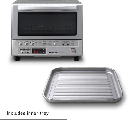 Panasonic Flashxpress Toaster Oven Countertop, 4-Slice Small Toaster Oven Compact Size with Double Infrared Heating, 6 Auto Cook Options and Precise Temperature Control, 1300W - NB-G110P (Silver)7