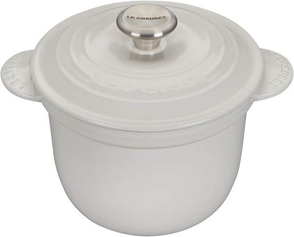 Le Creuset Enameled Cast Iron Rice Pot & Stoneware Insert, 2.25 Qt., White1