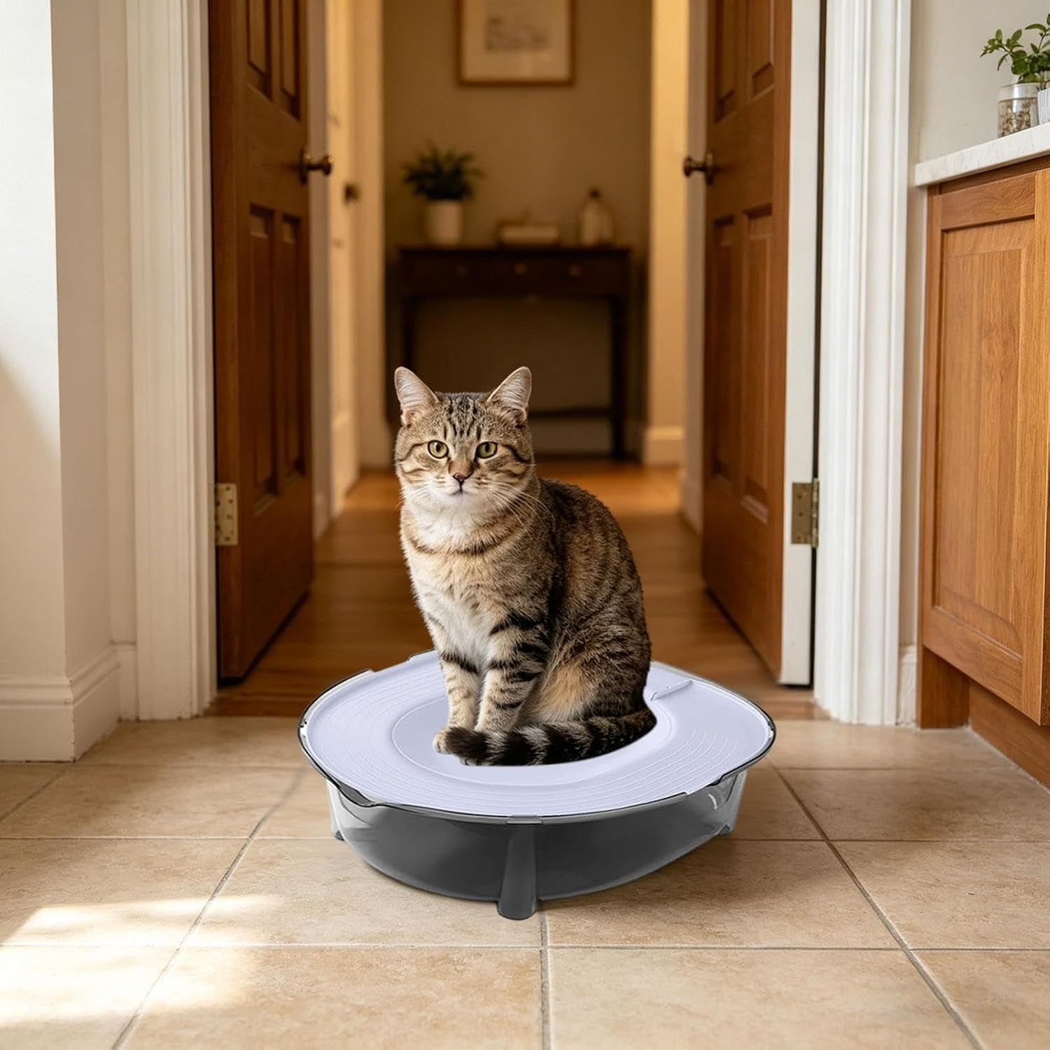 cat-toilet-training-kit-portable-litter-box-with-flushable-design-odor-control-and-anti-splash-large-thickened-pp-material-for-kittens-and-cats-grey