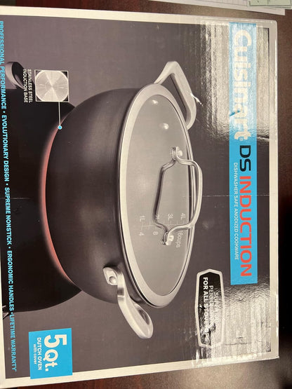 DS INDUCTION DISHWARE SAFE ANODIZED COOKWARE 5 QT DUTCH OVEN with COVER5