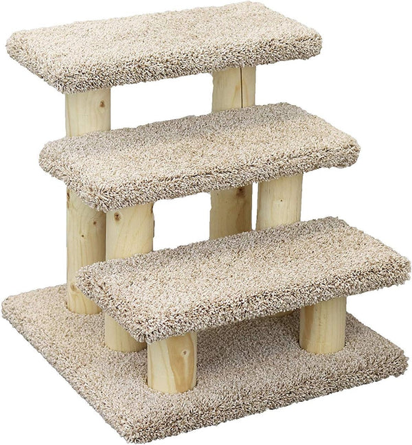 New Cat Condos 110223-Brown Wood Constructed Large Pet Stairs for Cats and Dogs, Large6