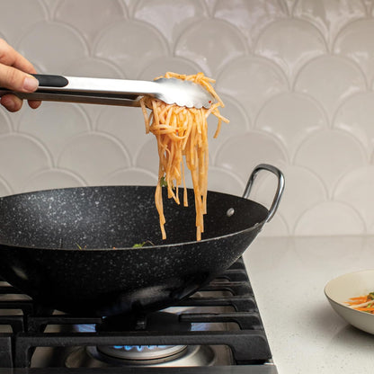 Basalt Aluminized Steel Spun Wok, 14-Inch, Ceramic Coating2