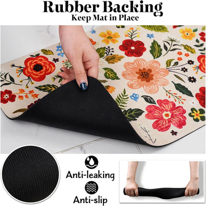 Dog Food Mats for Floors, Absorbent Dog Bowl Mat for Food and Water Dispenser, Quick Dry Cat Food Mat Pet Supplies6