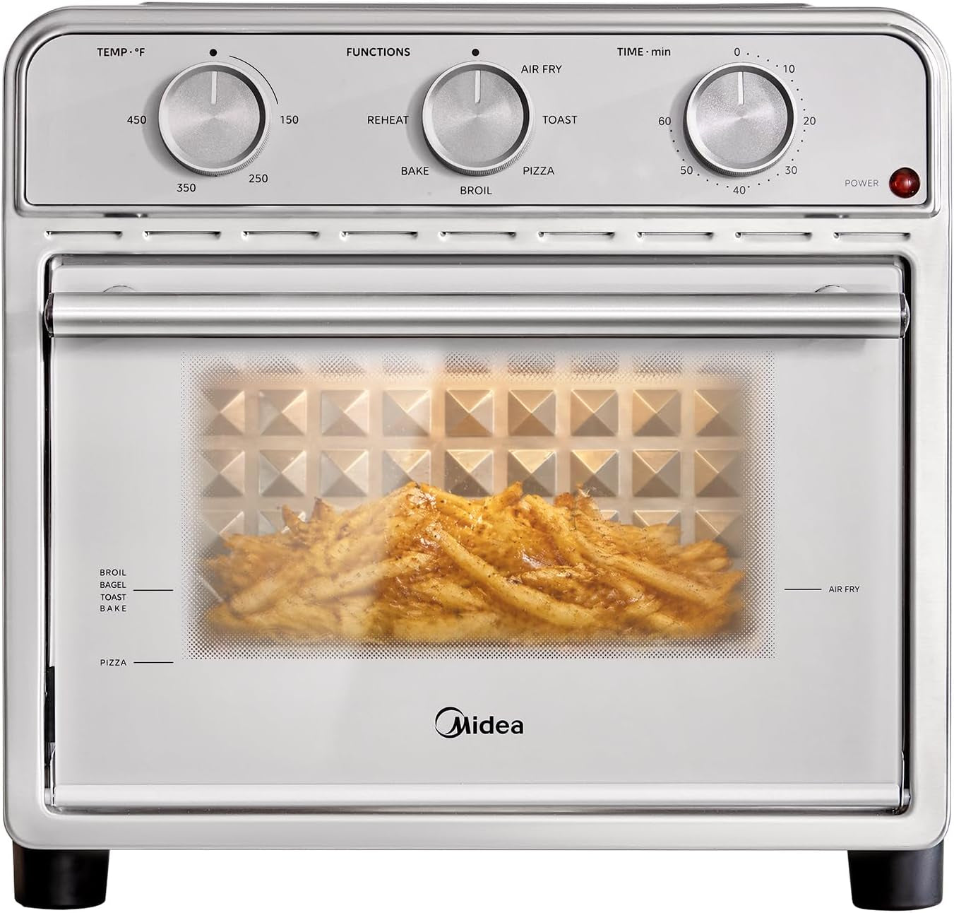 midea-neo-air-fryer-toaster-oven-combo-21-1-quarts-stainless-steel-with-air-fry-toast-pizza-broil-bake-and-reheat-functions