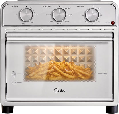 Midea Neo Air Fryer Toaster Oven Combo, 21.1 Quarts, Stainless Steel | with Air Fry, Toast, Pizza, Broil, Bake, and Reheat Functions1