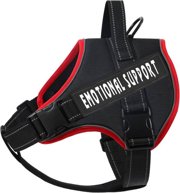 Voopet Service Dog Harness, Emotional Support Pet Vest Harness, Reflective Breathable & Adjustable No Pull ESA Harness for Small Medium Large Dogs (With 4 PCS Removeable Tags),Xx Small (Pack of 1)30