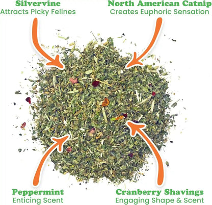 Meowijuana Winter Lift Catnip Blend | High-Potency, Hand-Harvested | Organic Hand-Harvested North American Catnip Blend for Cats; Fine-Ground for Toys, Beds & Scratchers; Play or Calm2