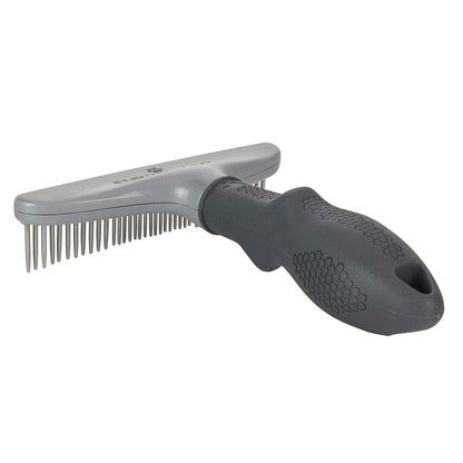 Furminator Dog/Cat Grooming Rake, Grooming Tool, Removes Loose Hair and Tangles, Gray | Removes Loose Hair & Tangles, Rotating Metal Teeth Help Prevent Mats, Use Daily to Maintain a Healthy Coat6