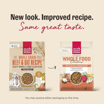 The Honest Kitchen Grain Free Beef & Superfoods Whole Food Clusters, Human Grade Dry Dog Food, Vet-Crafted Nutritional Support for Skin, Coat, Digestion & Overall Wellness, 5 Lb Bag4